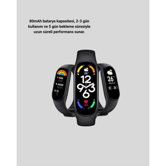 Akıllı Bileklik – Adım Sayar, Kalp Atış Ölçer, Uyku Takipli ve Suya Dayanıklı