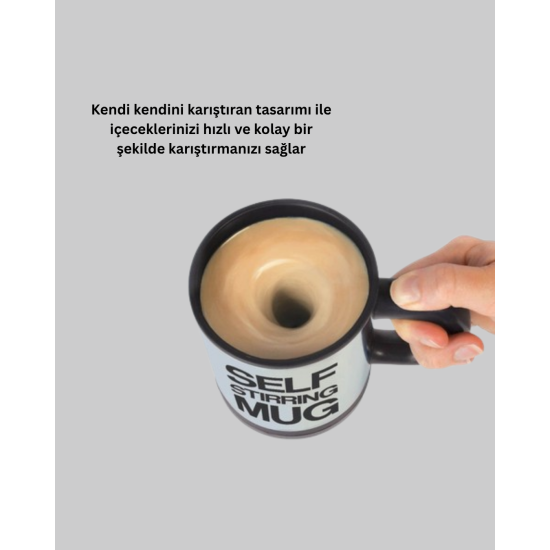 Paslanmaz Çelik Kendi Kendini Karıştıran Akıllı Kupa – Isı Yalıtımlı Paslanmaz Çelik Kendi Kendini Karıştıran Akıllı Kupa – Isı Yalıtımlı