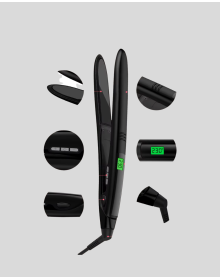 Dijital Ekranlı Isı Ayarlı Saç Düzleştirici –  Titanyum Plaka, Seyahat Dostu Tasarım