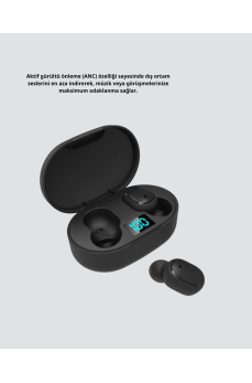 ANC Bluetooth Kulaklık – Suya ve Tere Dayanıklı, Uzun Pil Ömürlü, Mikrofonlu Kablosuz Kulaklık