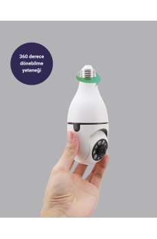 Akıllı Duy Kamera 360 Derece Dönebilir ve PTZ Teknolojili