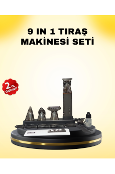 9’u 1 Arada Bakım Seti Güçlü Motorlu Saç Sakal Burun Kulak Trimmer