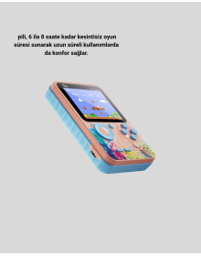 500 Klasik Oyunlu Retro Oyun Konsolu Taşınabilir ve TV Bağlantılı