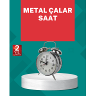 Dekoratif Gümüş Işıklı Alarmlı Masa Saati Sessiz Mekanizma