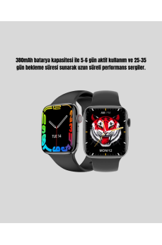 1.9 İnç Akıllı Saat – Bluetooth 5.0, Kablosuz Şarjlı, IP68 Su Geçirmez Akıllı Saat