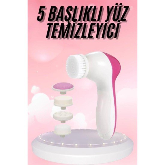 5 Başlıklı Titreşimli Cilt Temizleme Seti Canlandırıcı ve Onarıcı