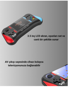 500 Retro Oyunlu Taşınabilir El Konsolu – X7M Modeli