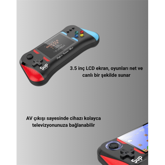 500 Retro Oyunlu Taşınabilir El Konsolu – X7M Modeli