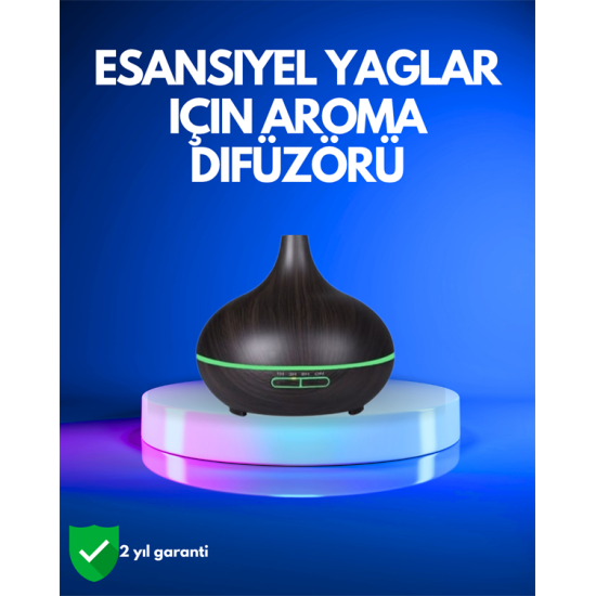 550 ml Kapasiteli Ultrasonik Difüzör – Yağsız Nemlendirici Kullanımıyla Uyumlu
