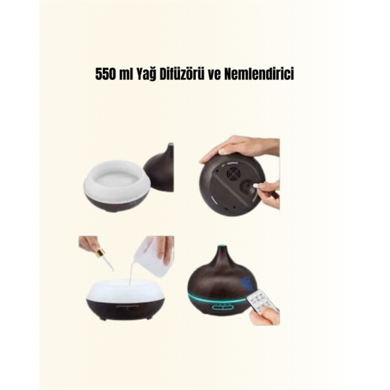 Zamanlayıcılı ve Otomatik Kapanmalı Aromaterapi Nemlendirici Difüzör
