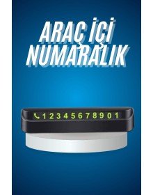 Araç İçi Numaratör Numaralık Oto Cam Kartı Fosforlu Numaratör