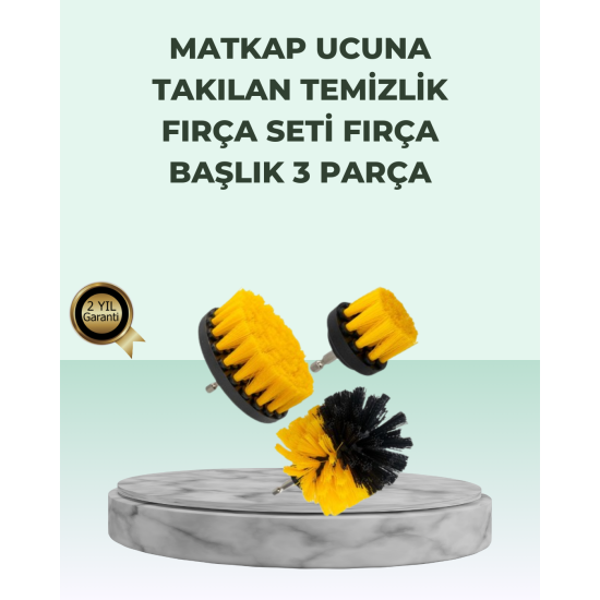Matkap Uyumlu Temizlik Fırçası Seti 3’lü Çok Amaçlı Matkap Uyumlu Temizlik Fırçası Seti 3’lü Çok Amaçlı
