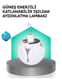 Pratik Katlanabilir Solar LED Aydınlatma Lambası