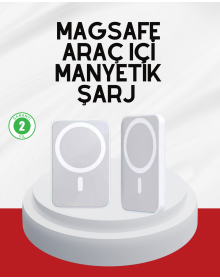 Şık Tasarımlı MagSafe Araç Telefon Tutucu Type-C Girişli