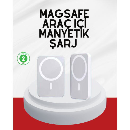 Şık Tasarımlı MagSafe Araç Telefon Tutucu Type-C Girişli