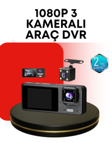 Araç Kamerası 3’lü Sistem | Full HD, Sesli Kayıt ve Park Gözetimi