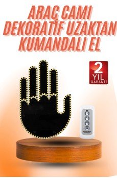 Kumandalı El Led Araba İçi 4 Farklı Mod El Orta Parmak Led