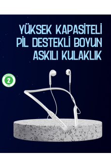 USB Şarjlı Uzun Ömürlü Boyun Askılı Bluetooth Kulaklık
