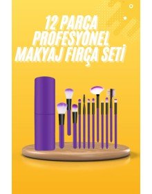 12 Parça Makyaj Fırçası Yumuşak Kıllı Profesyonel Fırça Seti Yüksek Kaliteli Pürüzsüz