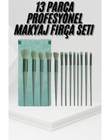13 Parça Taşınabilir Kılıflı Profesyonel Makyaj Fırça Seti Pudra Allık Fondöten Fırçası