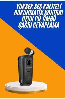 Mikrofonlu Makaralı Bluetooth Kulakiçi Kulaklık Android ve İOS Uyumlu