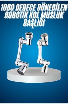 180 Derece Dönebilen Fonksiyonel Paslanmaz Çelik Robotik Kol Musluk Başlığı