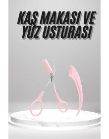 2'li Kaş Bakım Seti Taraklı Kaş Makası Ve Kaş Usturası Kaş Şekillendirici