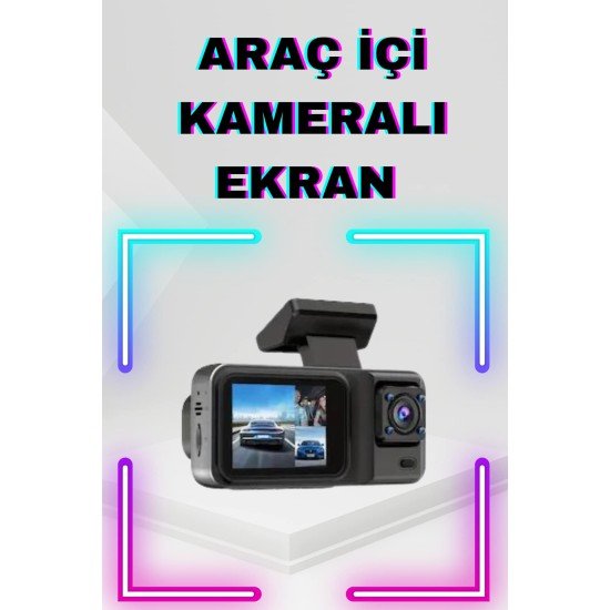 2 İnç Araç İçi Kameralı Ekran 1080P Full HD Kaliteli Hafıza Kart Destekli