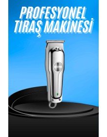 Paslanmaz Çelik Bıçaklı Kablosuz Şarjlı Dijital Göstergeli Tıraş Makinesi