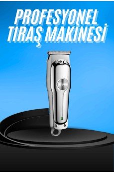 Paslanmaz Çelik Bıçaklı Kablosuz Şarjlı Dijital Göstergeli Tıraş Makinesi
