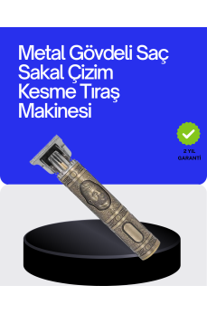 Kompakt Tasarımlı, Güçlü Motorlu Saç sakal Kesme Makinesi ve 4 Kılavuz Tarak