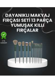 13'lü Fiber Kıllı Yumuşak Makyaj Fırçası Seti Taşınabilir ve Ergonomik Tasarım