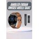 Yuvarlak Kasa 46mm Akıllı Saat Android Ve IOS Uyumlu Uyku ve Sağlık Takibi