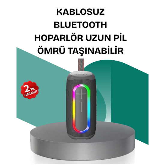 Renkli LED Işıklı Kablosuz Hoparlör IP67 Sertifikalı