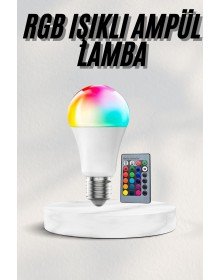 Akıllı RGB Led Ampul Led Uzaktan Kumandalı Renk Değiştiren Ampul