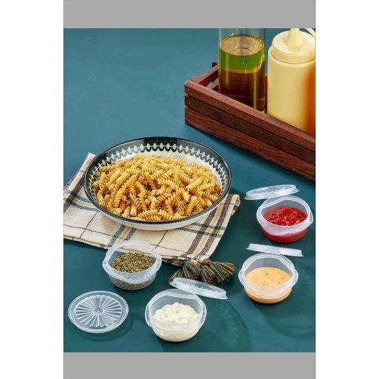 6 lı Yelpaze Kapaklı Şeffaf Mini Sosluk- Ketçap Mayonez Kabı- Kahve Yanı Şeker Lokumluk 6 lı Yelpaze Kapaklı Şeffaf Mini Sosluk- Ketçap Mayonez Kabı- Kahve Yanı Şeker Lokumluk