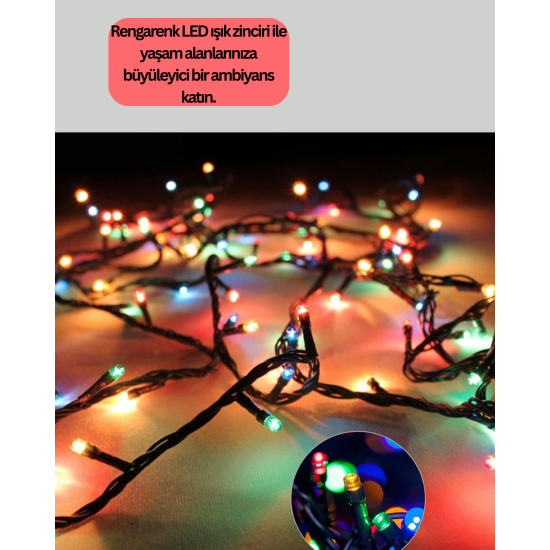Yılbaşı ve Parti Dekorasyonu İçin LED Işık Zinciri