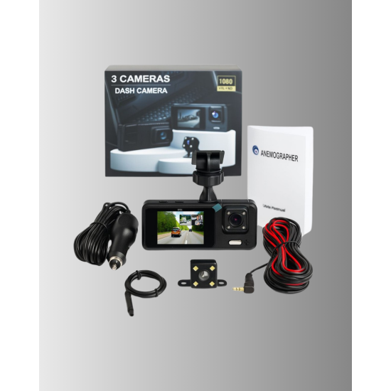 Çok Açılı Araç İçi DVR | Ön İç Arka Kamera, Döngü Video Kaydı