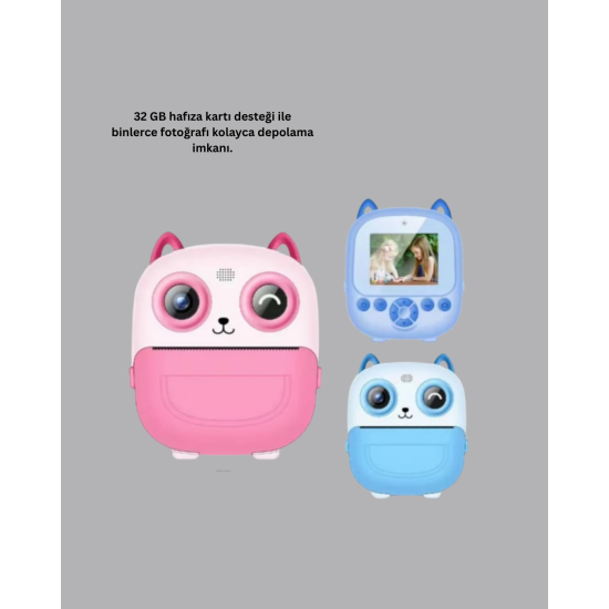 2.4 İnç Ekranlı Çocuk Fotoğraf Makinesi 6X Zoom Özellikli 2.4 İnç Ekranlı Çocuk Fotoğraf Makinesi 6X Zoom Özellikli