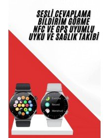 Çok Fonksiyonlu Akıllı Saat Bluetooth Bağlantılı Çağrı Cevaplayabilen Uzun Pil Ömrü