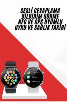 Çok Fonksiyonlu Akıllı Saat Bluetooth Bağlantılı Çağrı Cevaplayabilen Uzun Pil Ömrü
