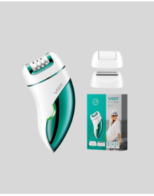 Şarjlı 3’ü 1 Arada VGR Epilatör LED Işıklı Suya Dayanıklı Hassas Bölge Epilasyon Makinesi