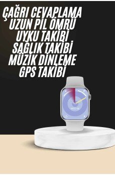 Akıllı Saat Kulaklık Hediyeli Uyku ve Sağlık Takibi Yapabilen Uzun Ömürlü