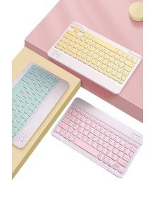 Bluetooh Wıreless Keyboard Siyah Q Klavye İOS Ipad Android Windows Uyumlu