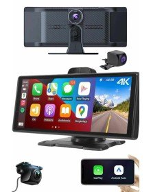 Android ve İOS Uyumlu Ön Arka Çift Kameralı Araç Ekranı Dokunmatik CarPlay