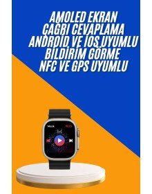 Akıllı Saat Nabız Ölçebilen Adımsayar Kalori Hesaplama Tema Değiştirme GPS Uyumlu