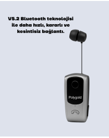 10 Saat Konuşma Süreli Klipsli Bluetooth Kulaklık