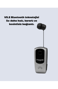 10 Saat Konuşma Süreli Klipsli Bluetooth Kulaklık