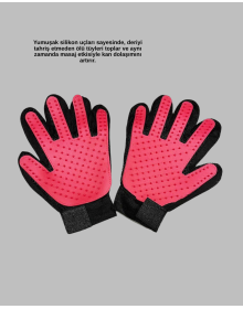 Kedi ve Köpekler İçin Tüy Toplama Eldiveni – Yumuşak Silikonlu Masaj Eldiveni