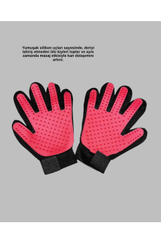 Yumuşak Silikonlu Kedi ve Köpek Tüy Toplama Eldiveni – Masaj Etkili Tüy Dökülme Önleyici